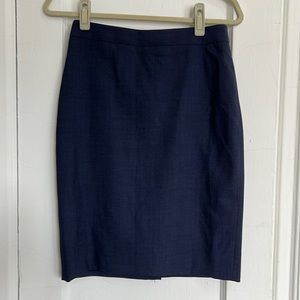 Banana republic size 2 blue pencil skirt light wool blend